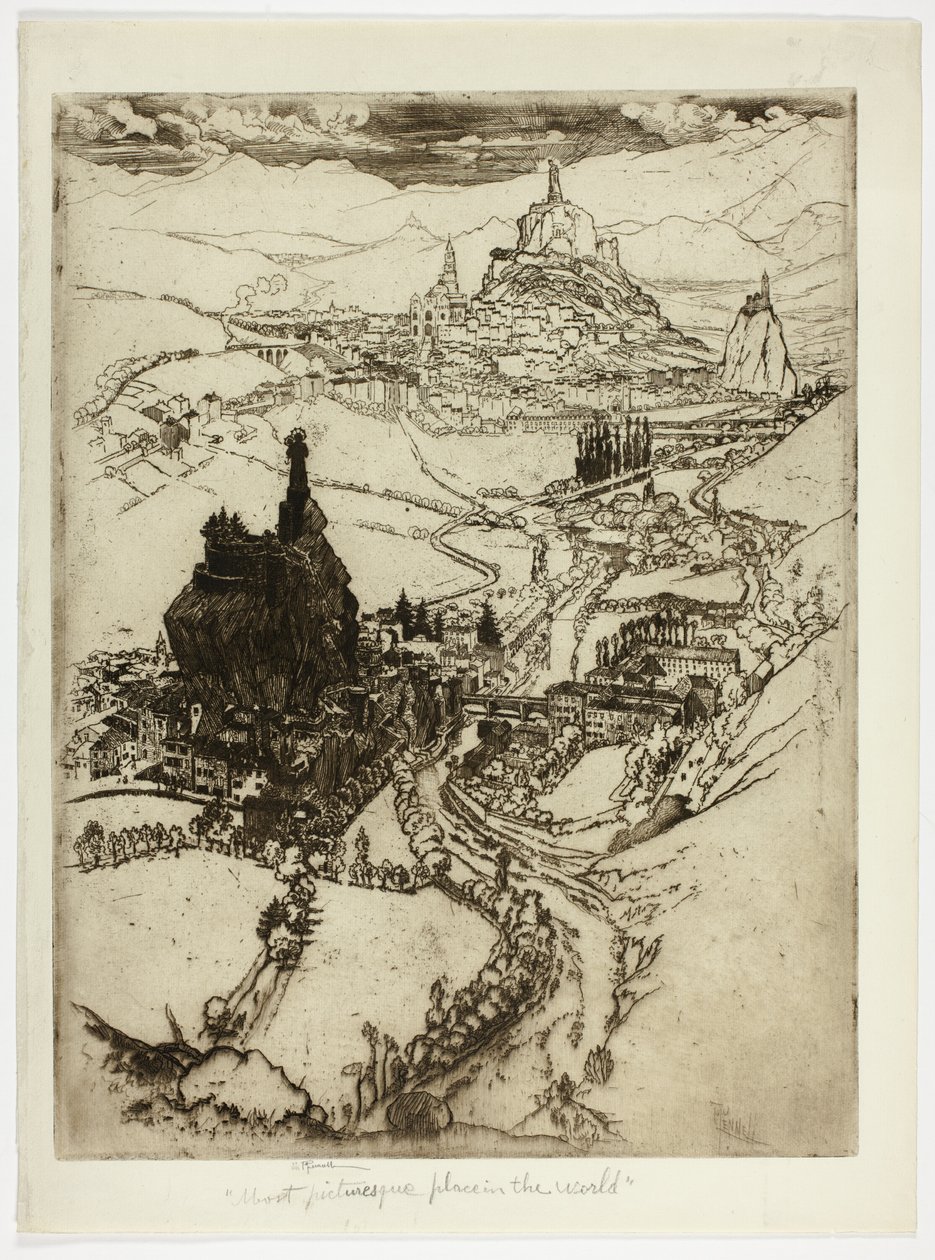 Le Puy, tredje tallriken av Joseph Pennell