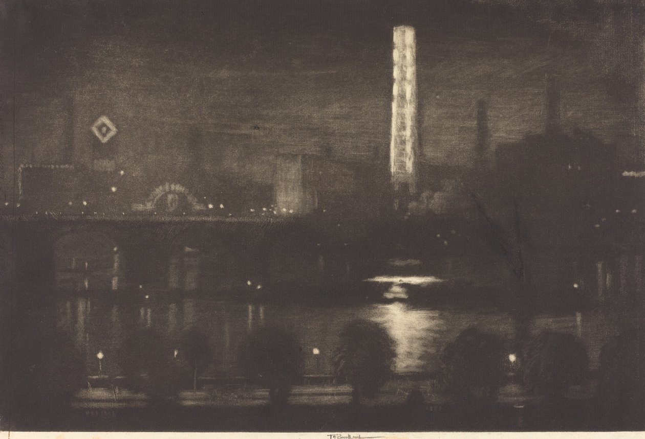 London Night, Whisky och te av Joseph Pennell