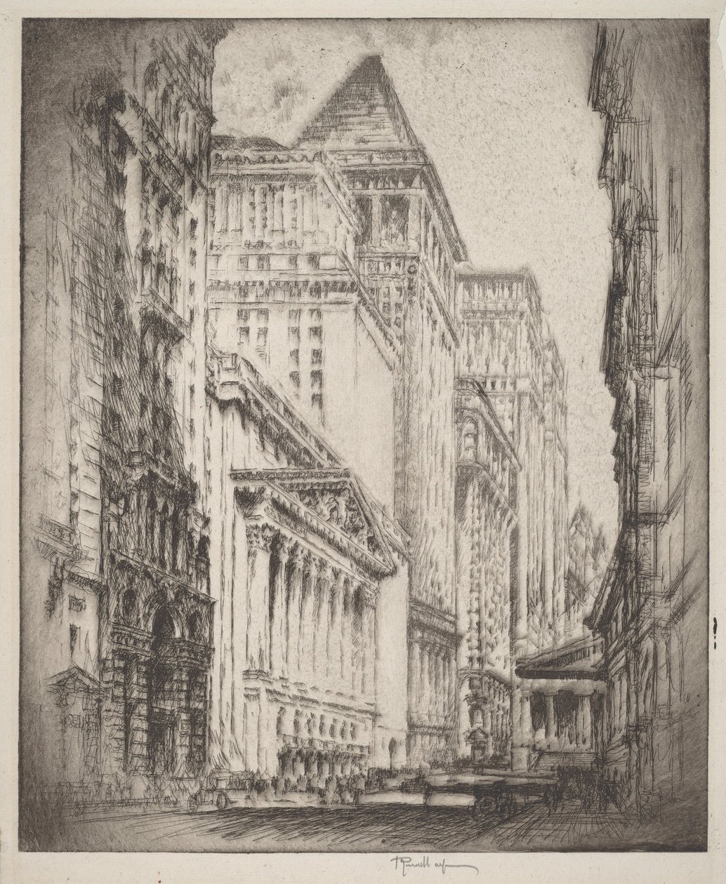 New York-börsen av Joseph Pennell