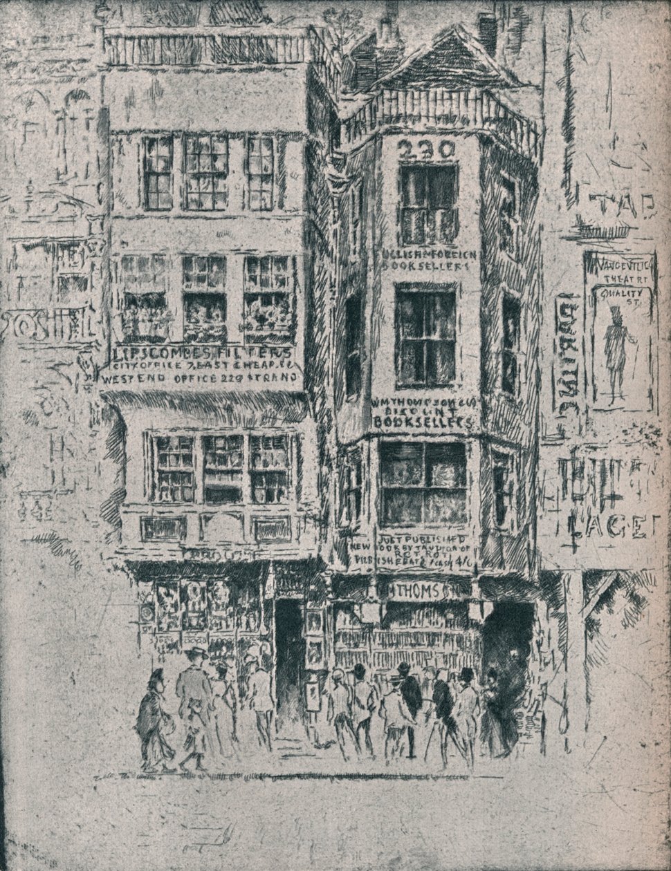 Gamla Strandaffärer, c1900, 1906-7 av Joseph Pennell