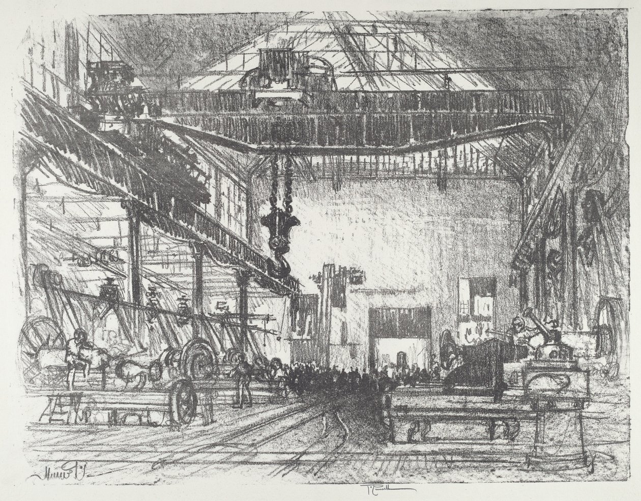 Hyvla stora skal, 1916. av Joseph Pennell
