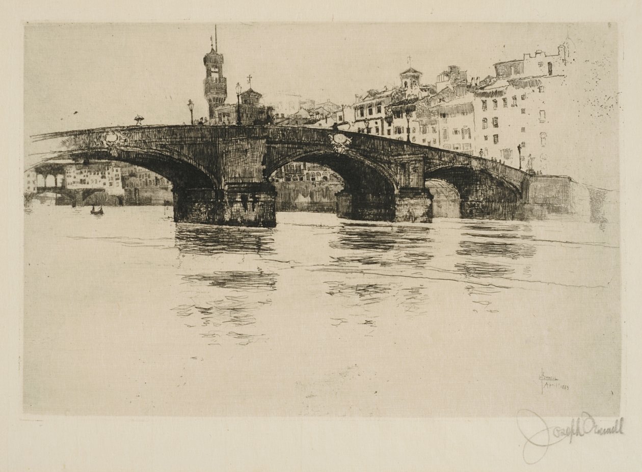 Ponte Santa Trinita, Florens av Joseph Pennell