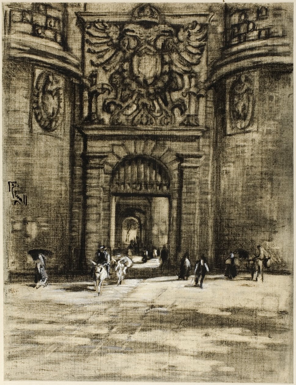 Porta Viragia, Toledo av Joseph Pennell