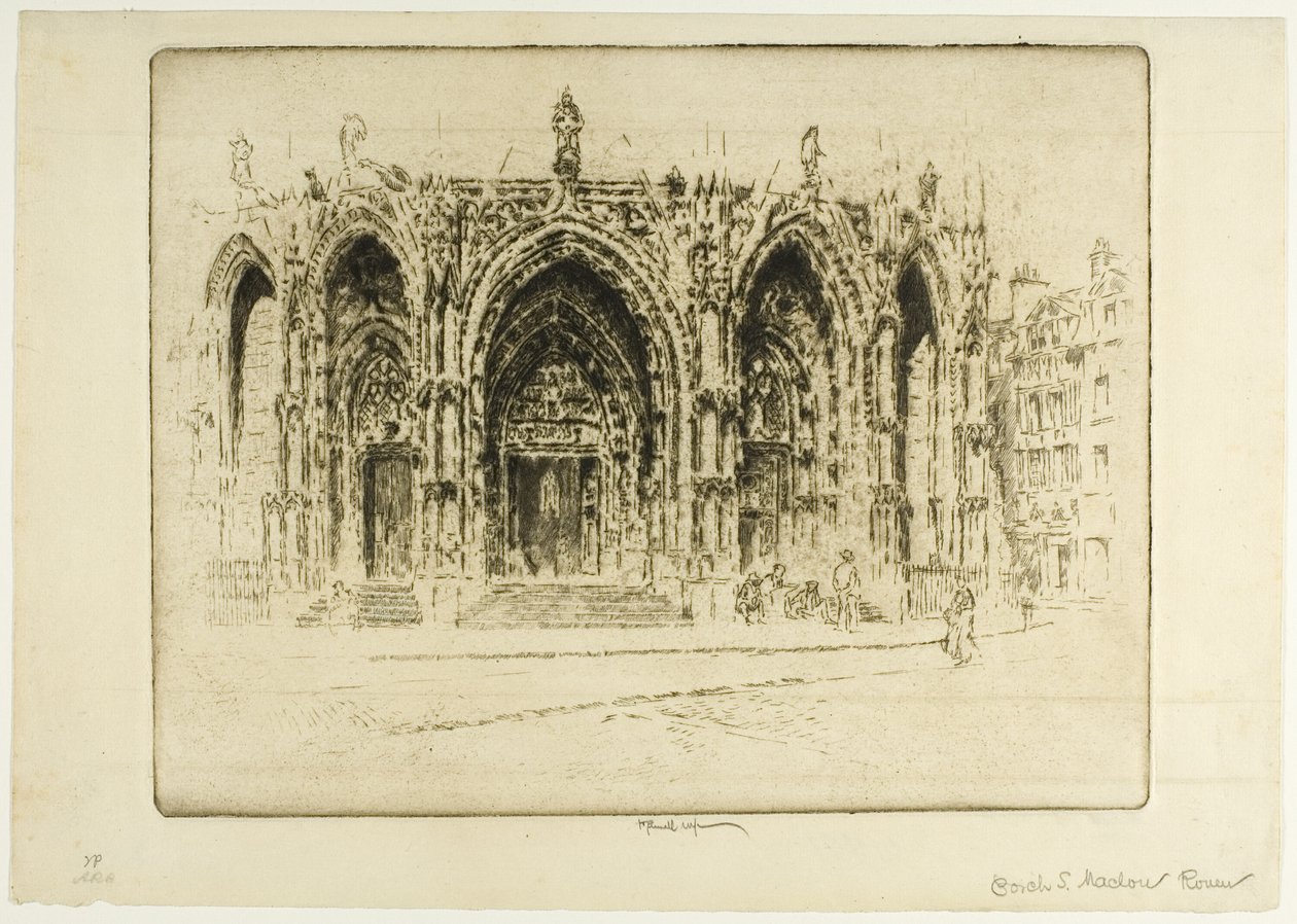 Puerta Bisagra, Madrids port, Toledo av Joseph Pennell