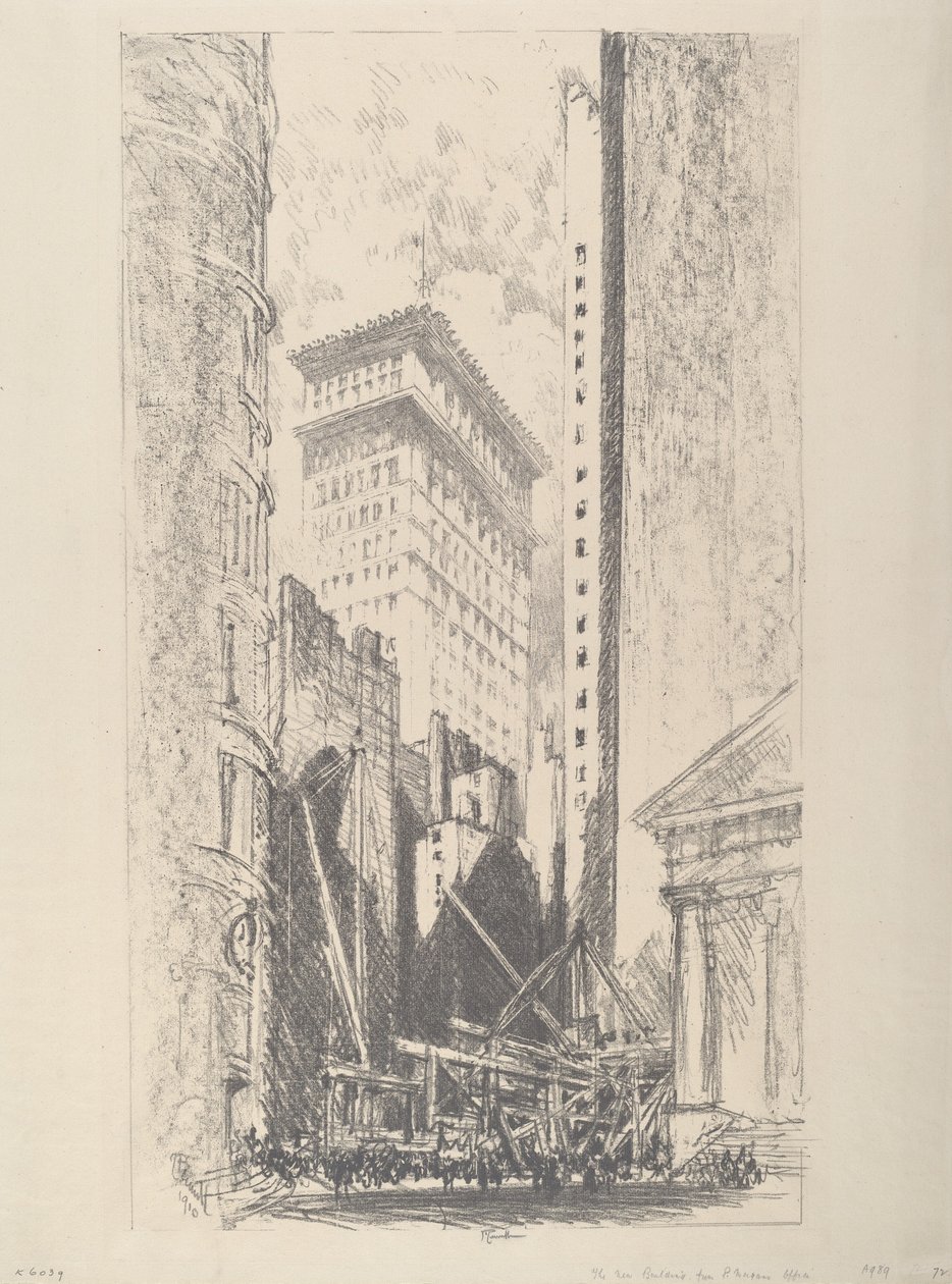 Ombyggnad av Broad Street av Joseph Pennell