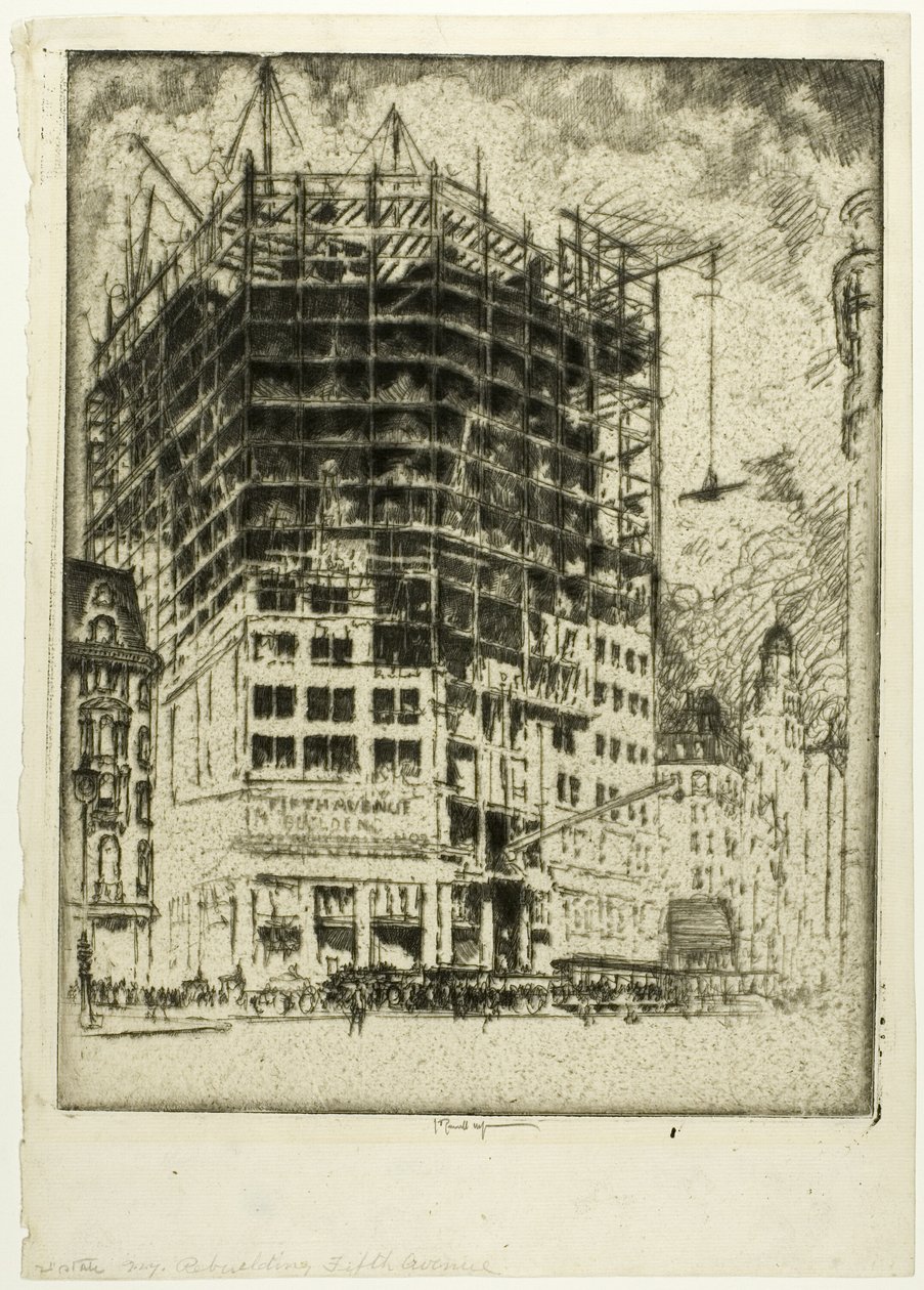 Ombyggnad av Fifth Avenue av Joseph Pennell