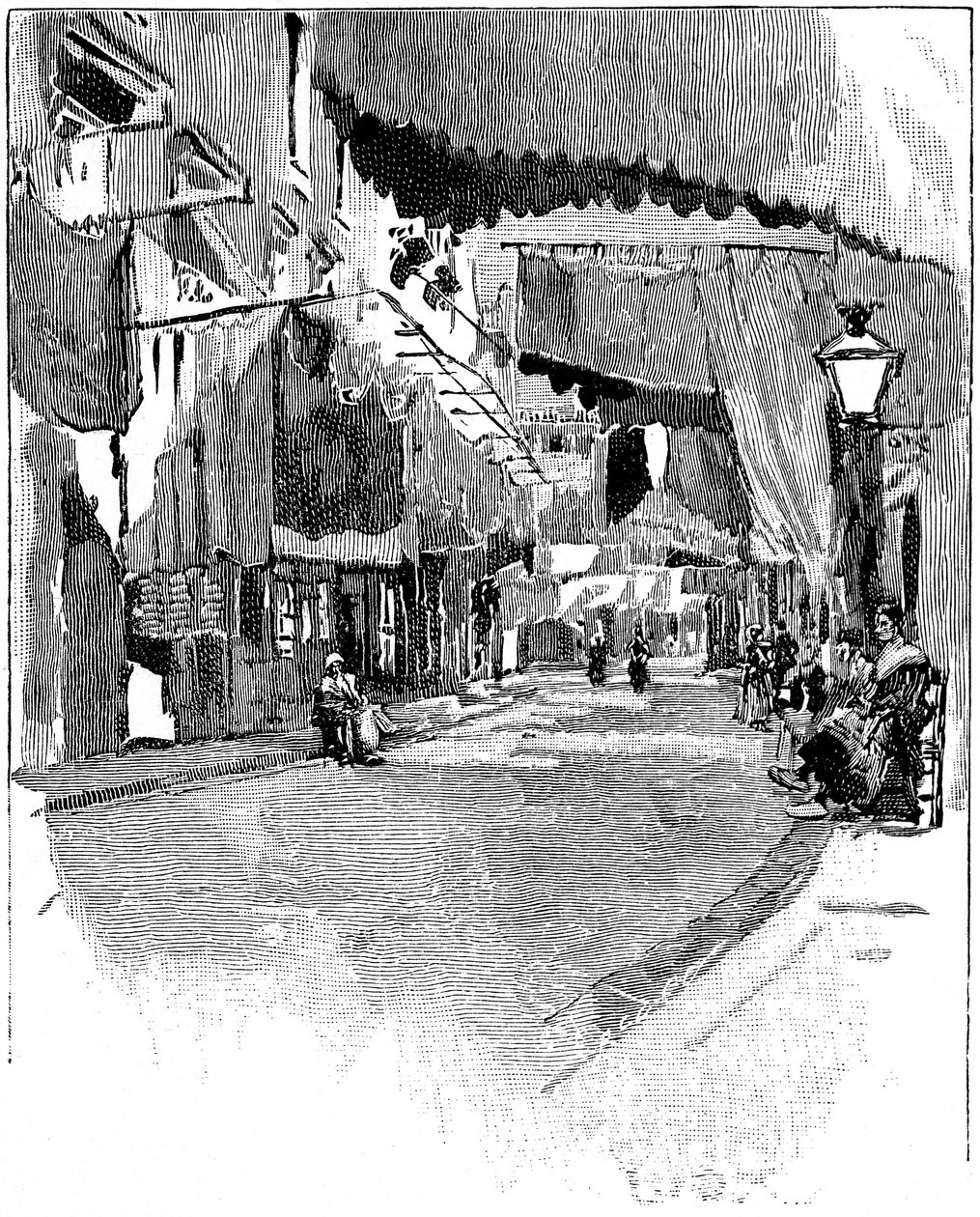 Rue de Beaucaire. Gravyr av Joseph Pennell 1888 av Joseph Pennell
