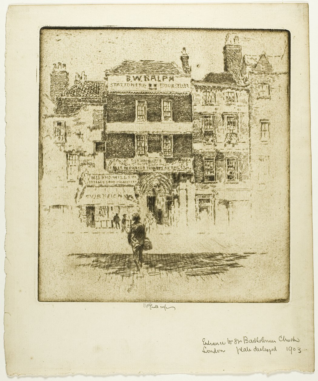Sankt Bartolomeus port av Joseph Pennell