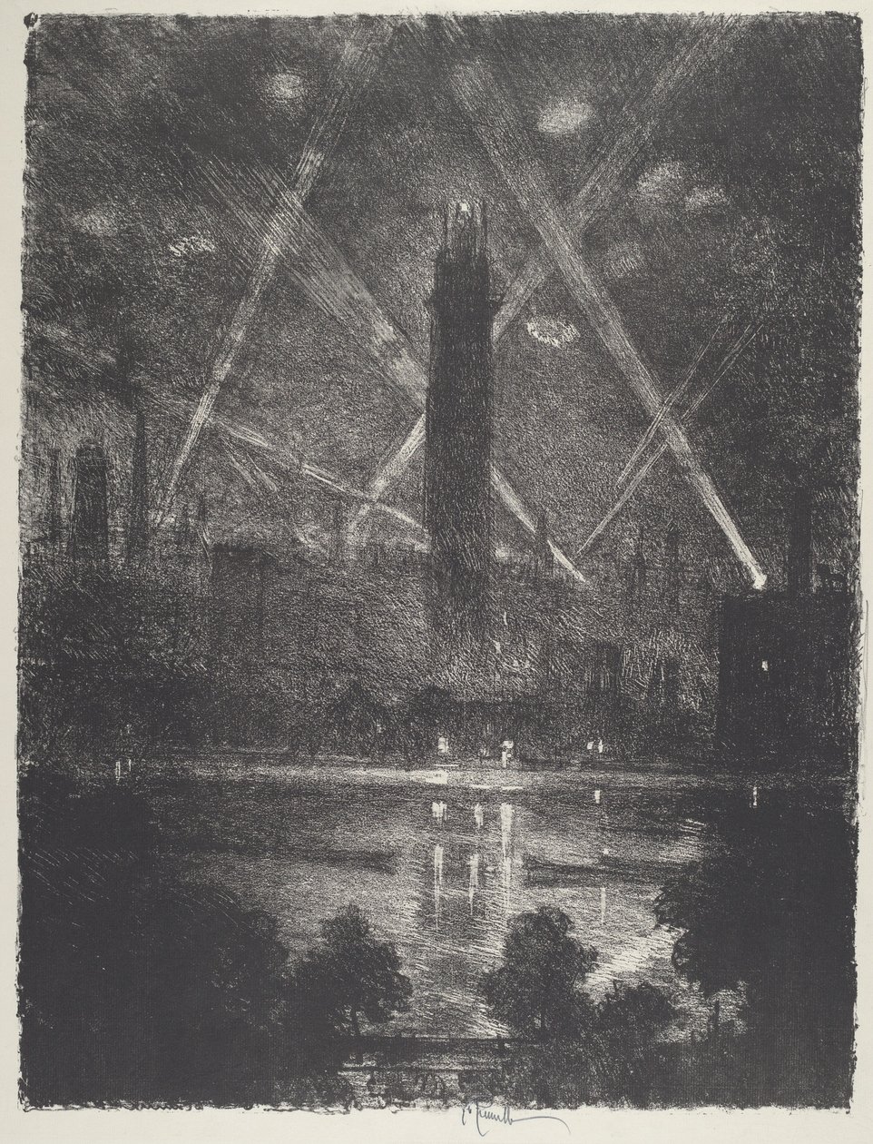 Skott, 1916. av Joseph Pennell