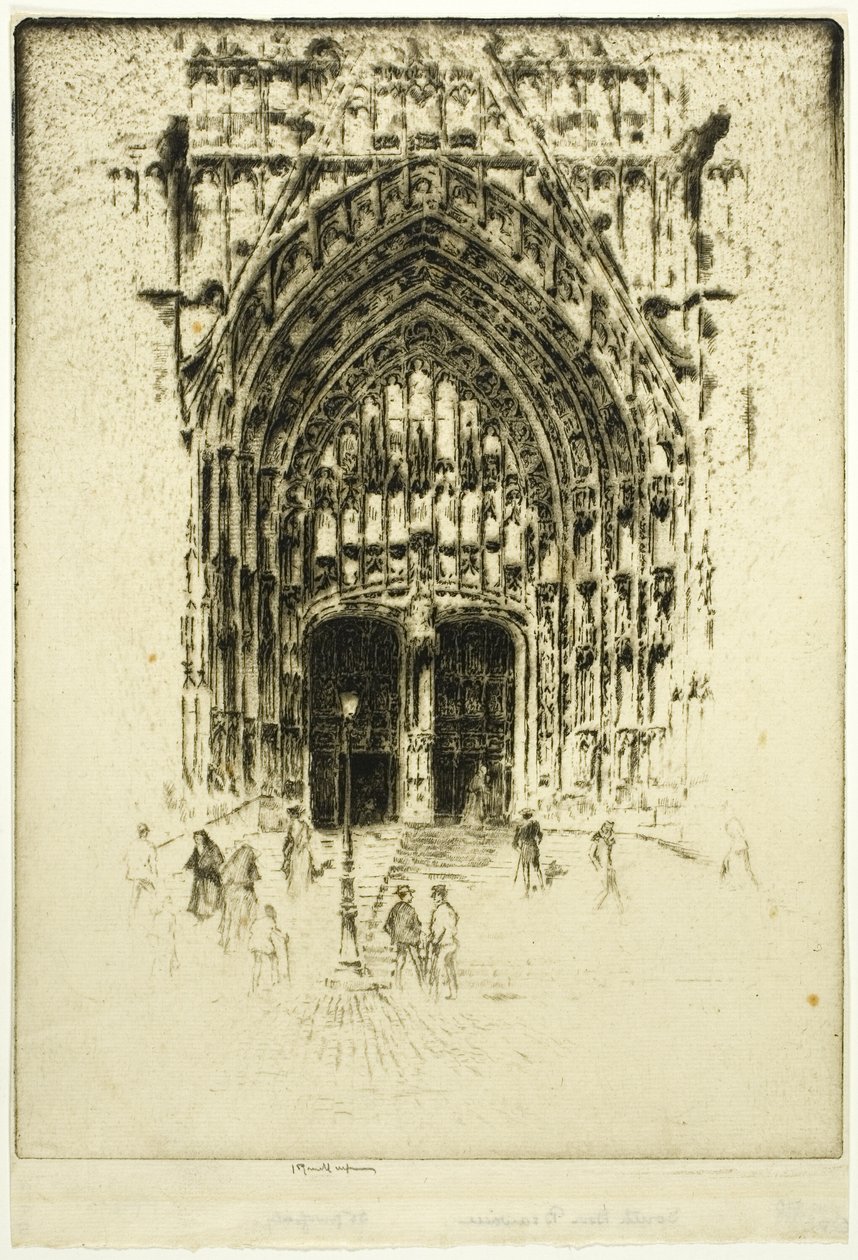 Södra dörren, Beauvais av Joseph Pennell