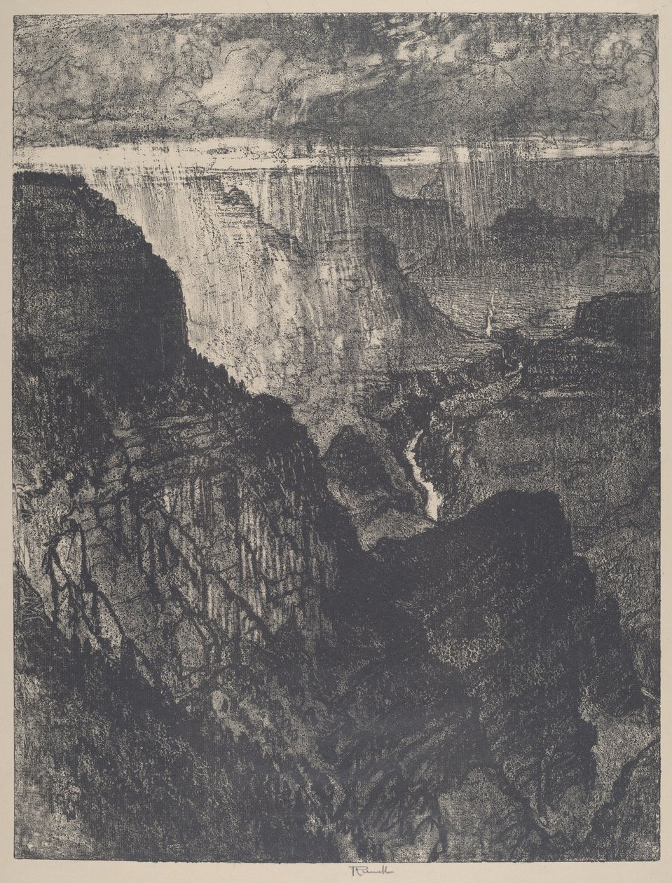 1912 年、グランド キャニオンの嵐。スウェーデン語 av Joseph Pennell