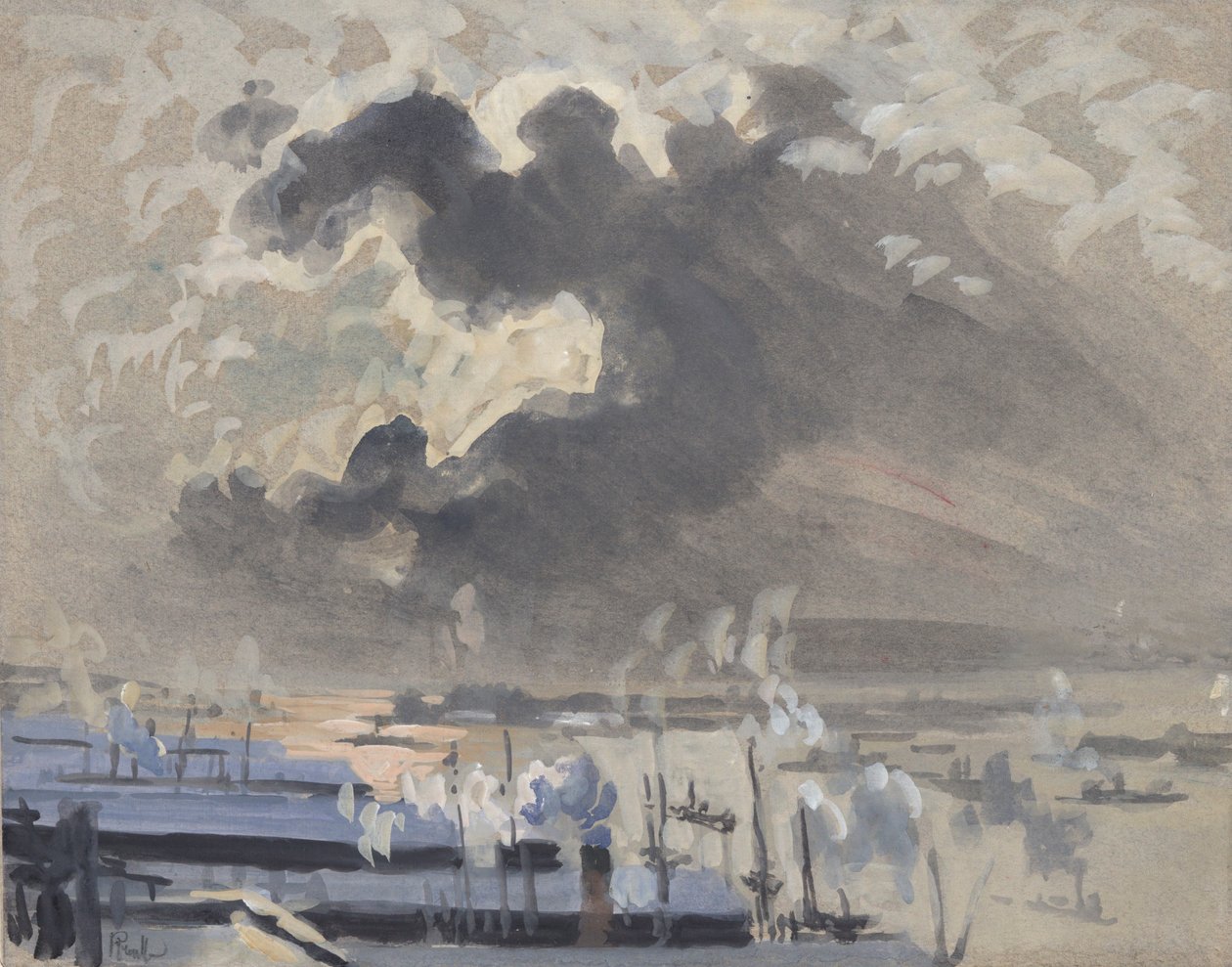 Stormar på väg upp av Joseph Pennell