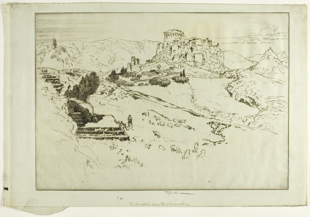 Akropolis från observatoriet av Joseph Pennell