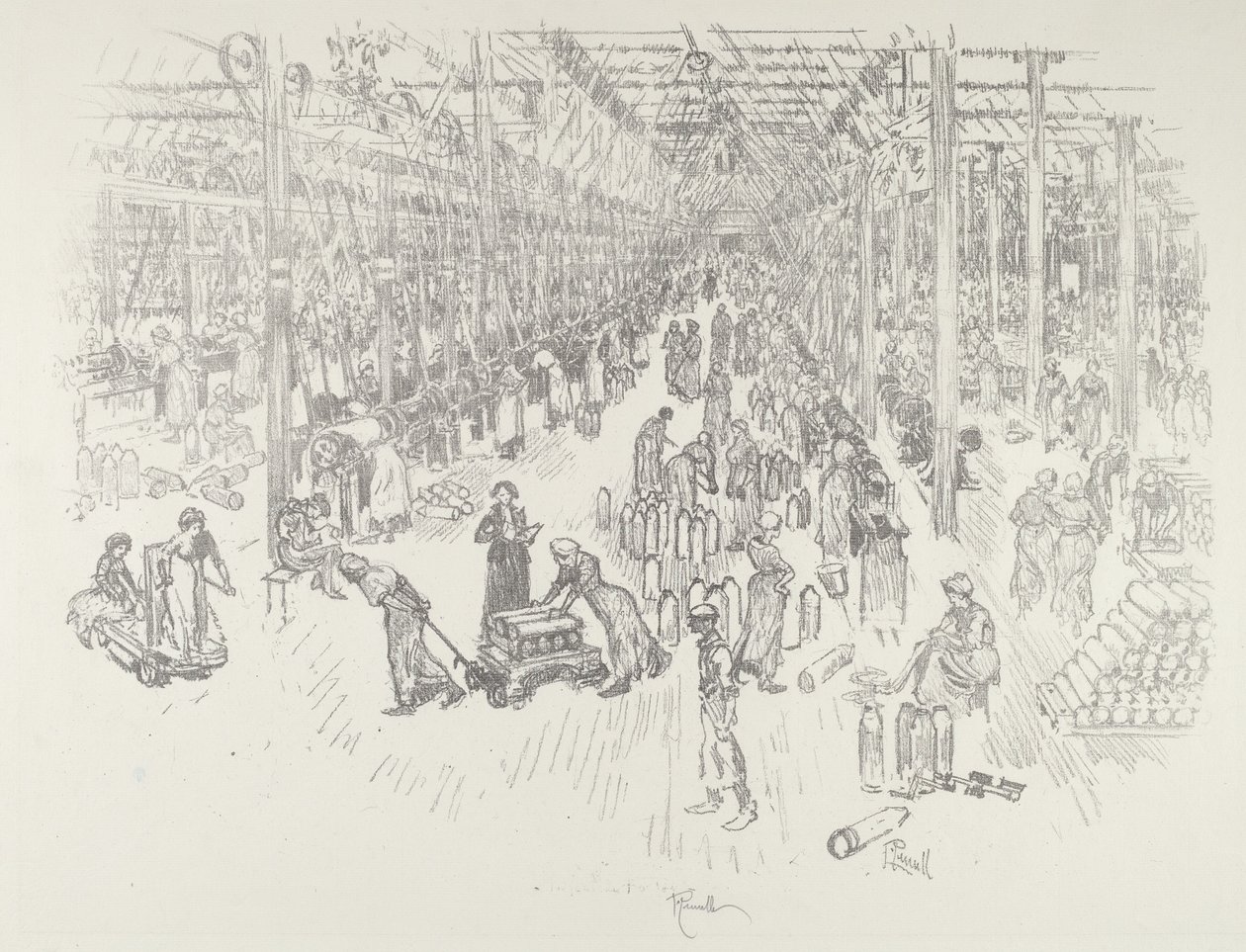 The Thousand Girls Bay, 1916. av Joseph Pennell