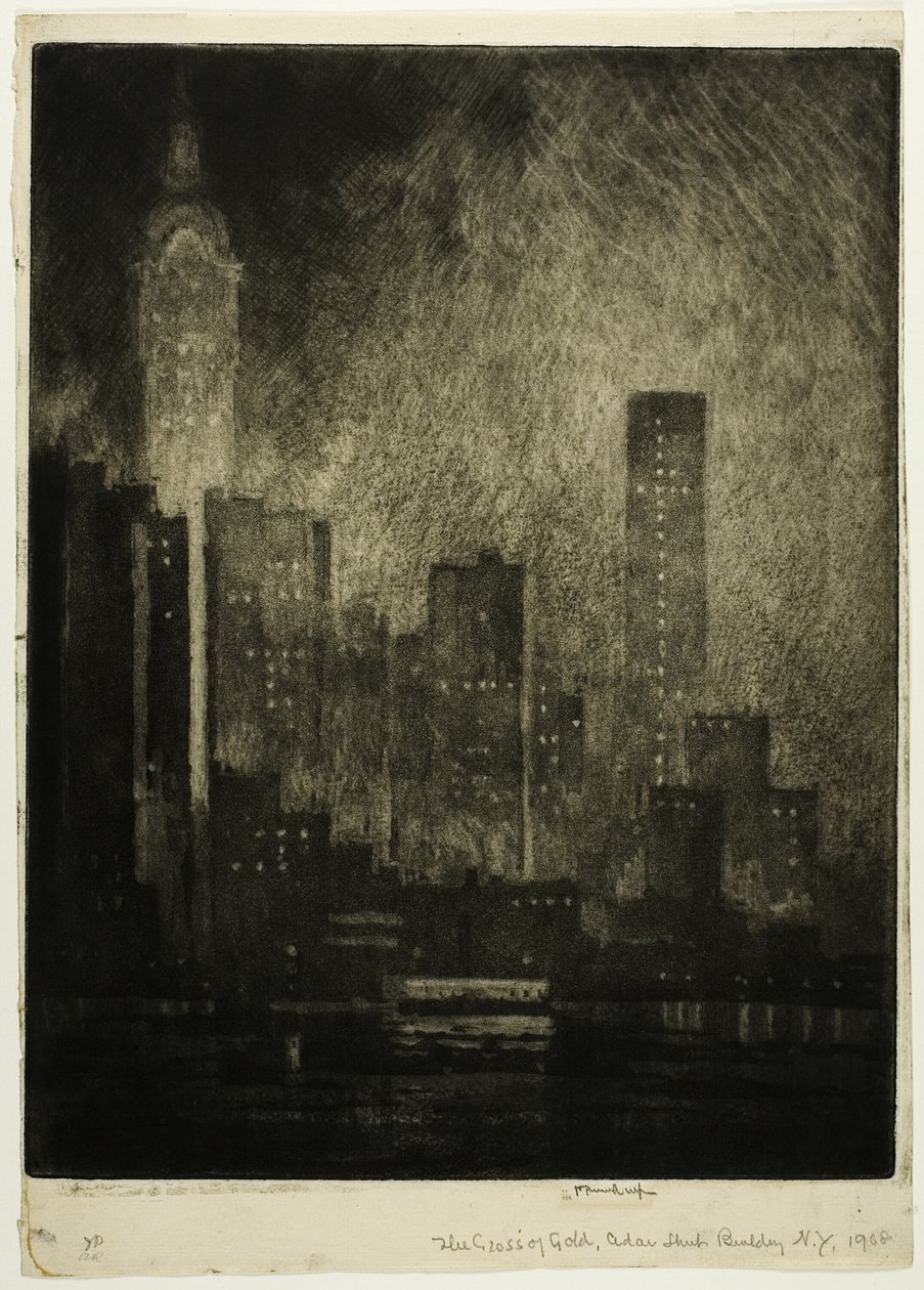 Guldkorset, Cedar Street Building av Joseph Pennell