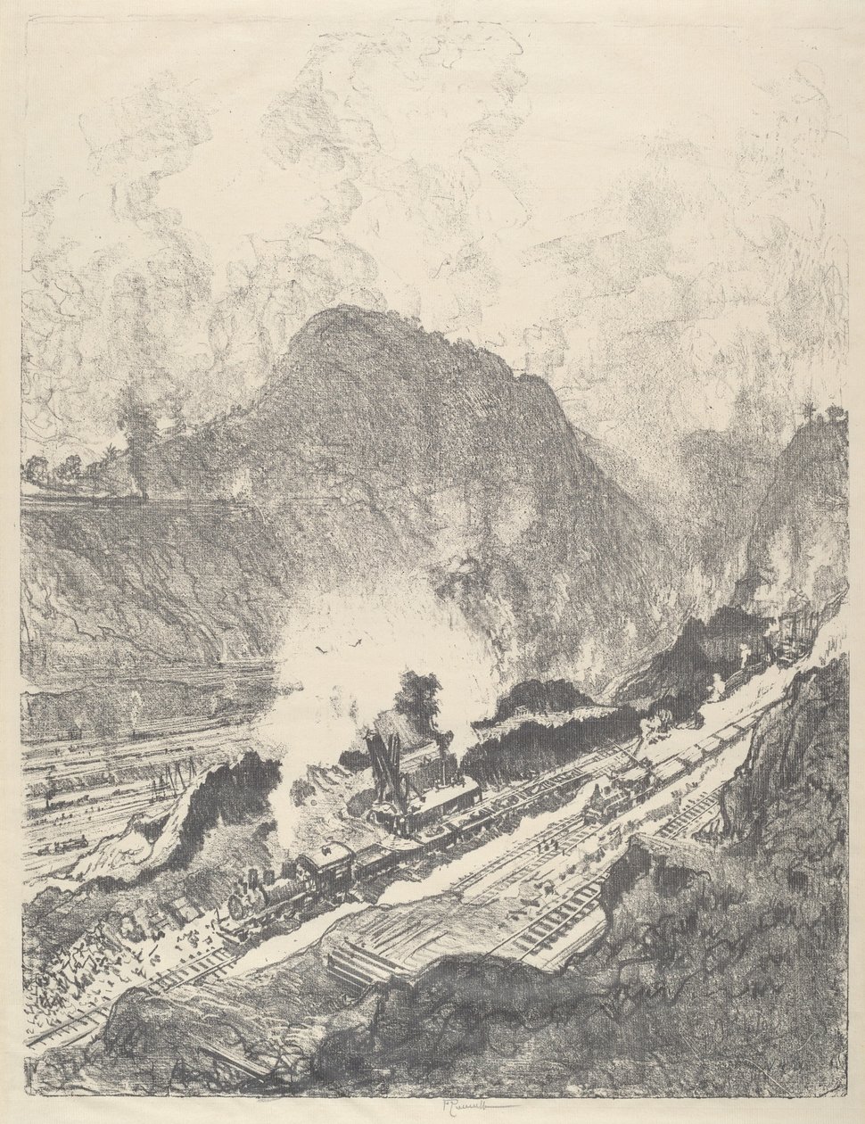 Snittet från Culebra, 1912. av Joseph Pennell
