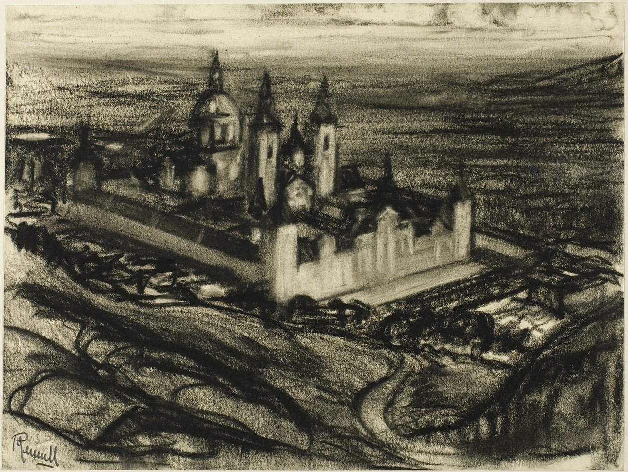 Escorial från Phillips säte (Phillips stol) av Joseph Pennell