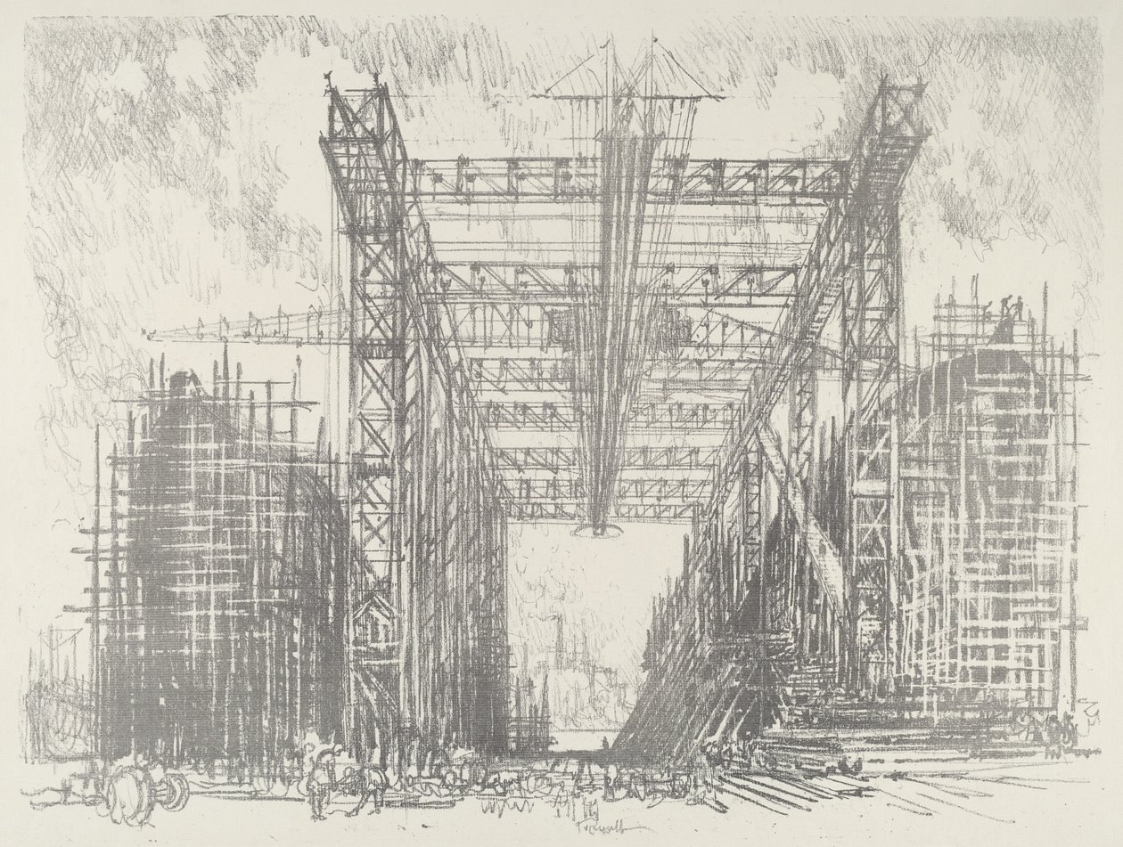 Portalen, 1916. av Joseph Pennell