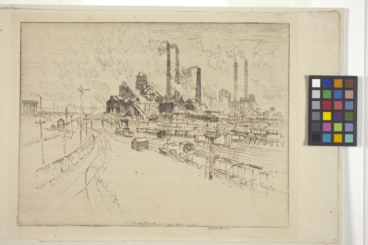 The Great Main, nära Sheffield (etsning) av Joseph Pennell