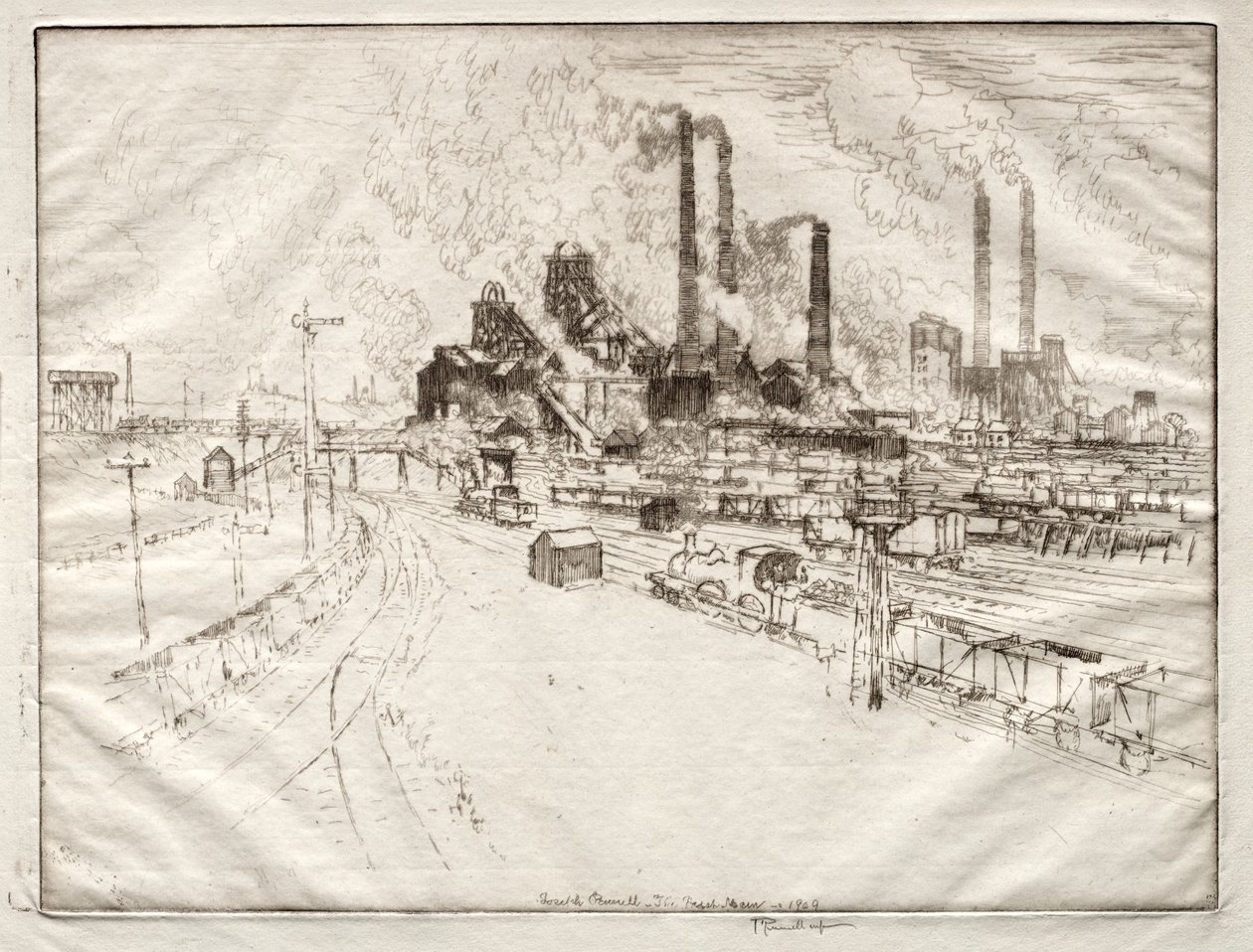 The Great Main, nära Sheffield av Joseph Pennell