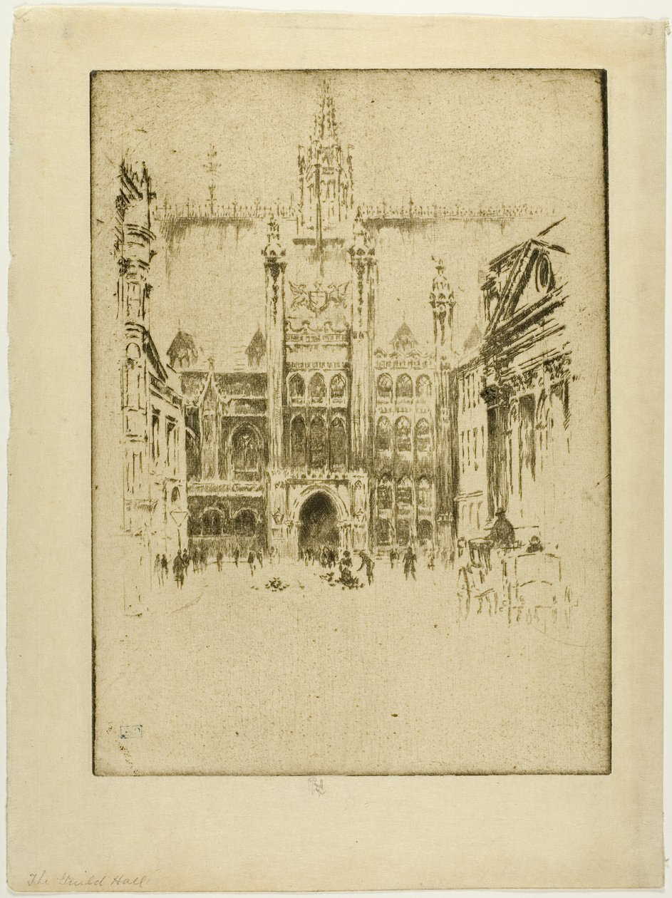 The Guild Hall av Joseph Pennell