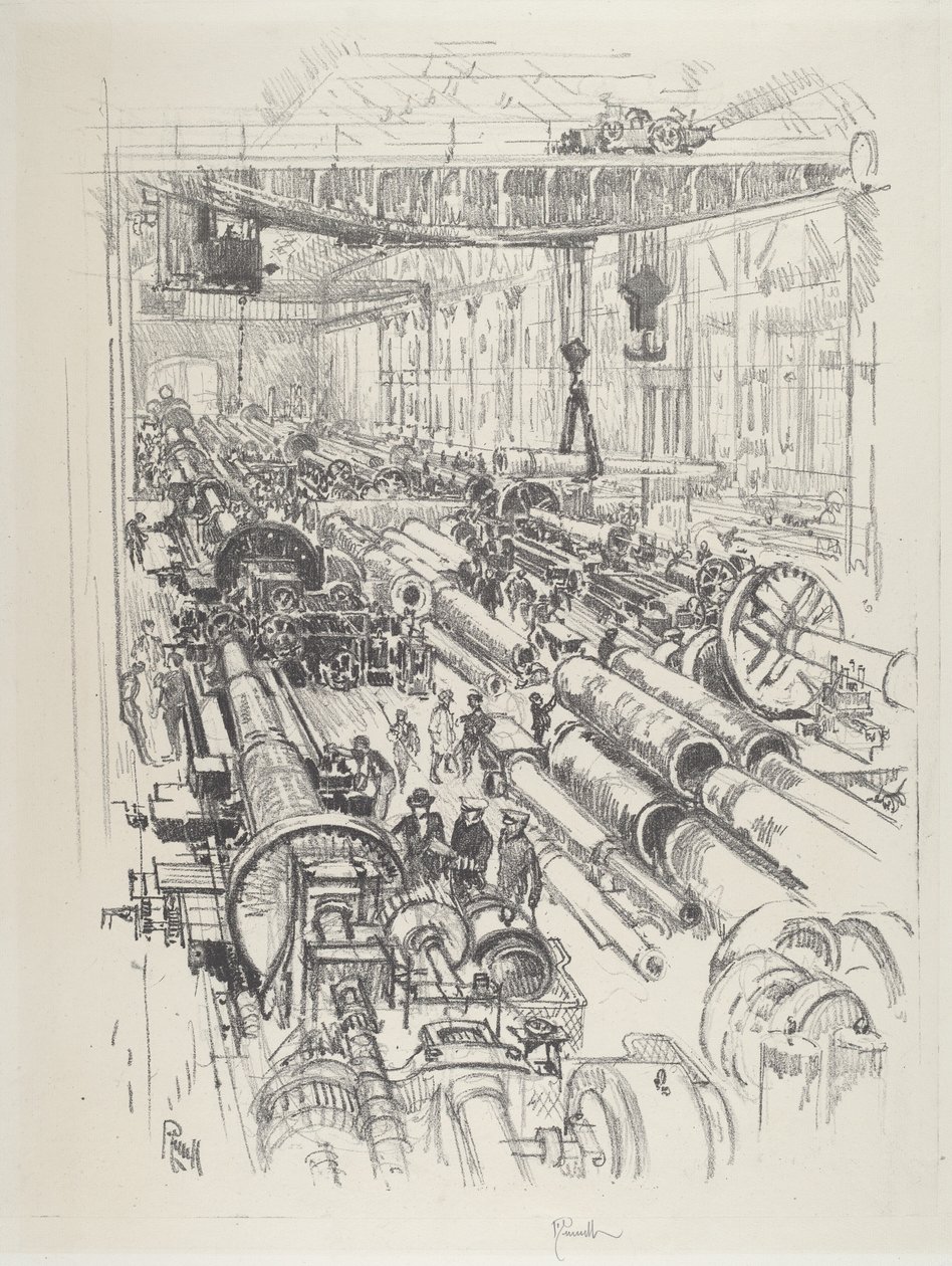 Vapenaffären, 1916. av Joseph Pennell