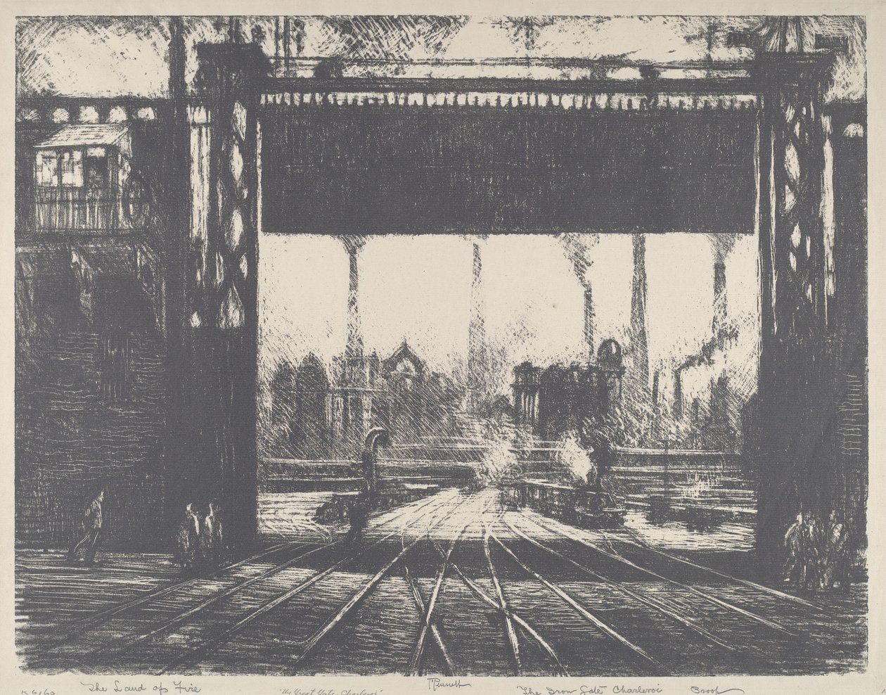 Järnporten, Charleroi av Joseph Pennell