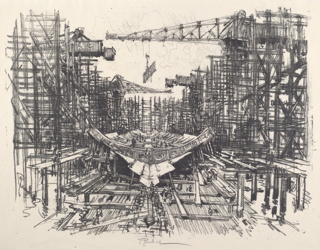 Kölen, 1917. av Joseph Pennell