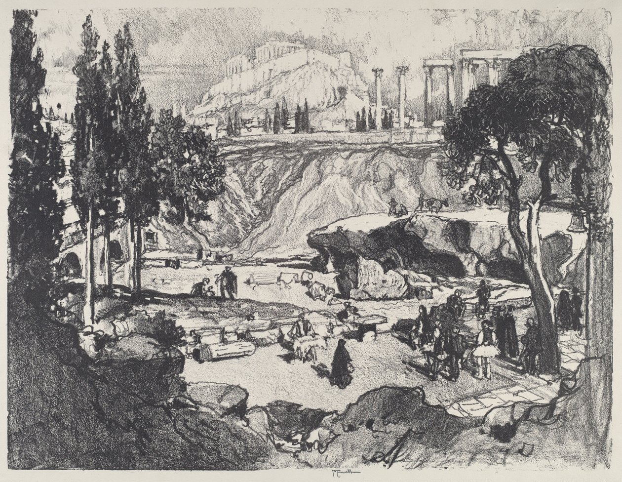 Den lilla festen, Aten av Joseph Pennell