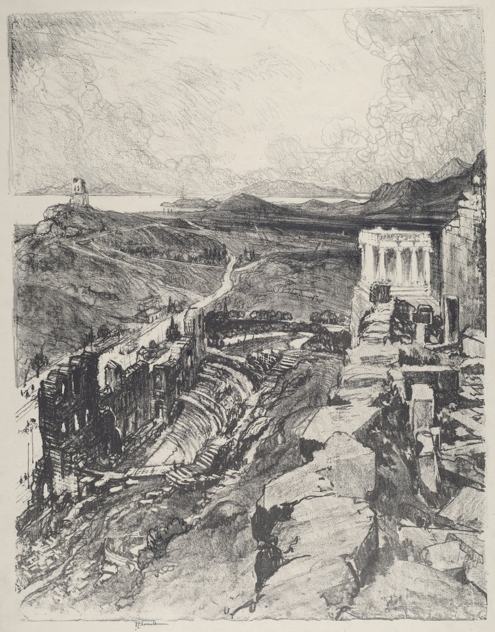 Odeon, Aten av Joseph Pennell