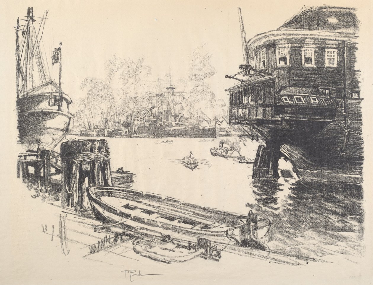 Det gamla och det nya, 1917. av Joseph Pennell
