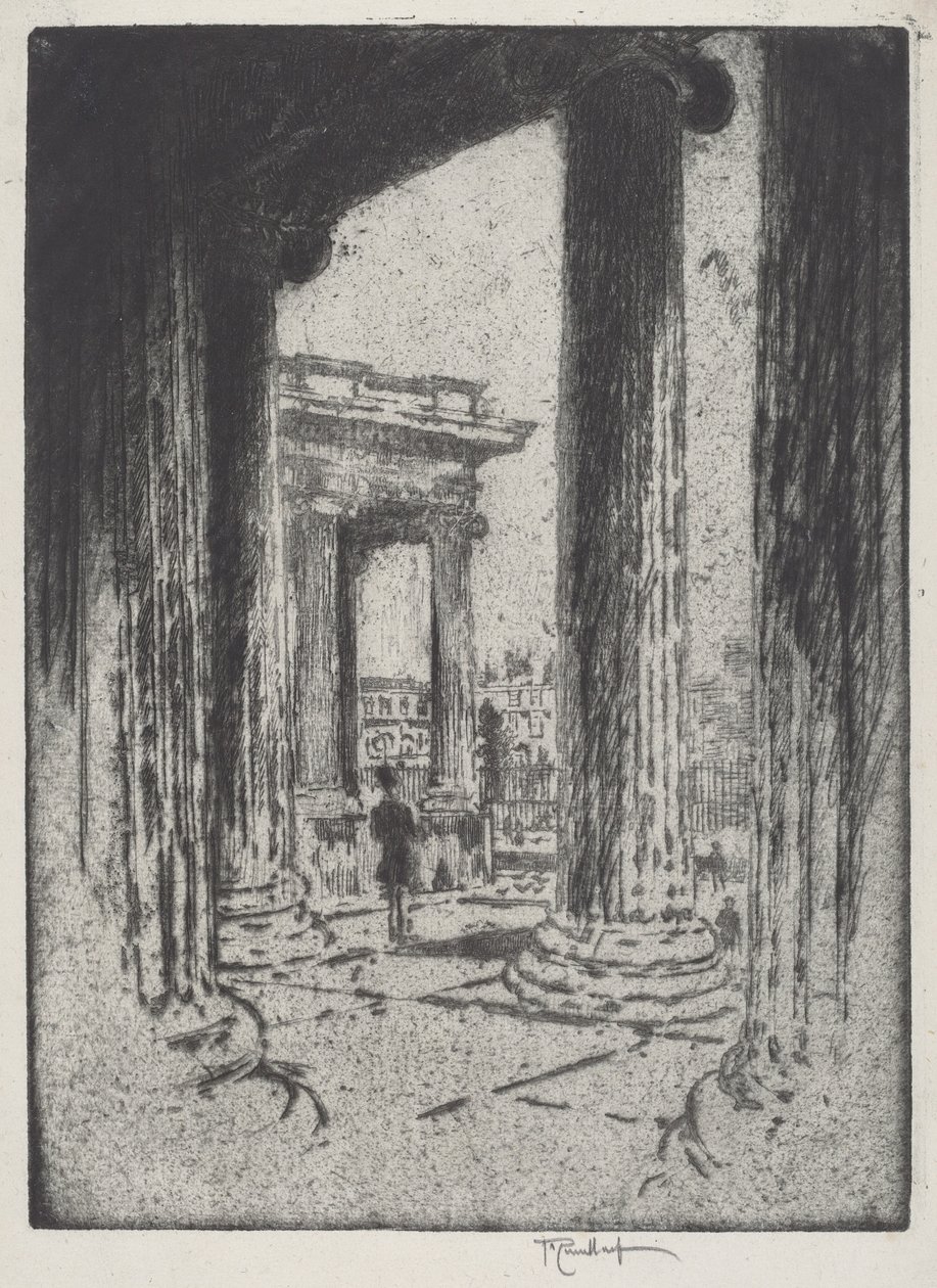 Portiken, British Museum av Joseph Pennell