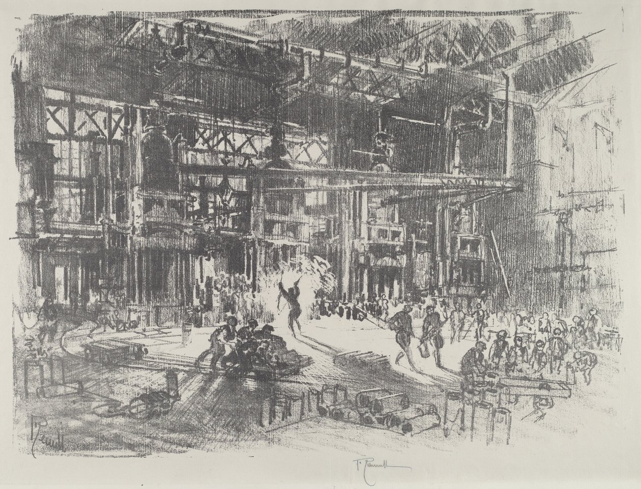 Pressarna, 1916. av Joseph Pennell