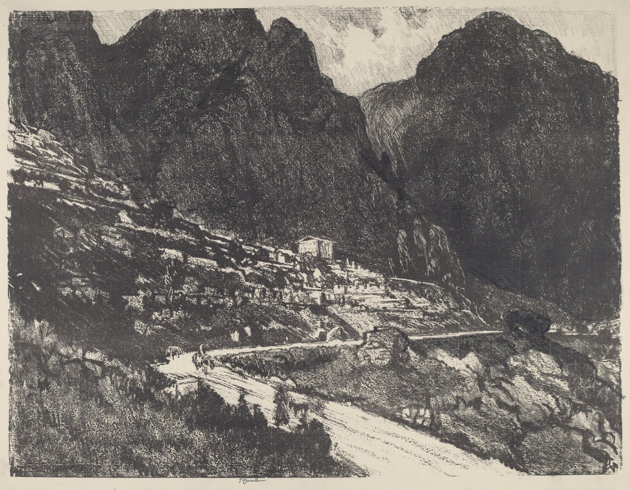 The Shining Rocks, Delphi av Joseph Pennell