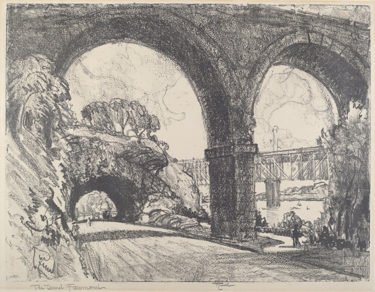 Tunneln i parken av Joseph Pennell