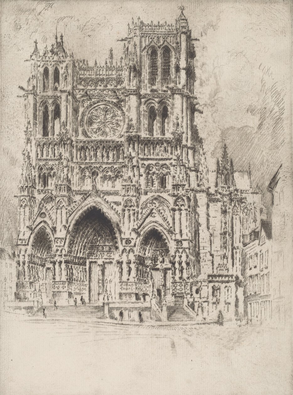 Västfronten, Amiens, 1907. av Joseph Pennell