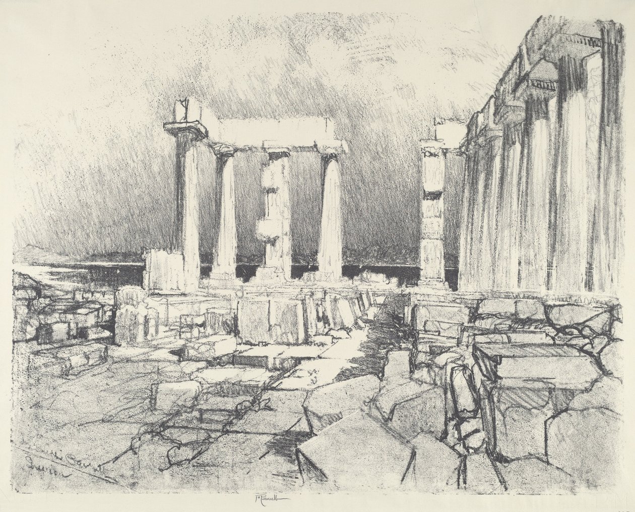 Det vinmörka havet, Sounion av Joseph Pennell