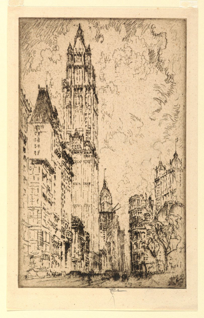 Woolworth-byggnaden av Joseph Pennell
