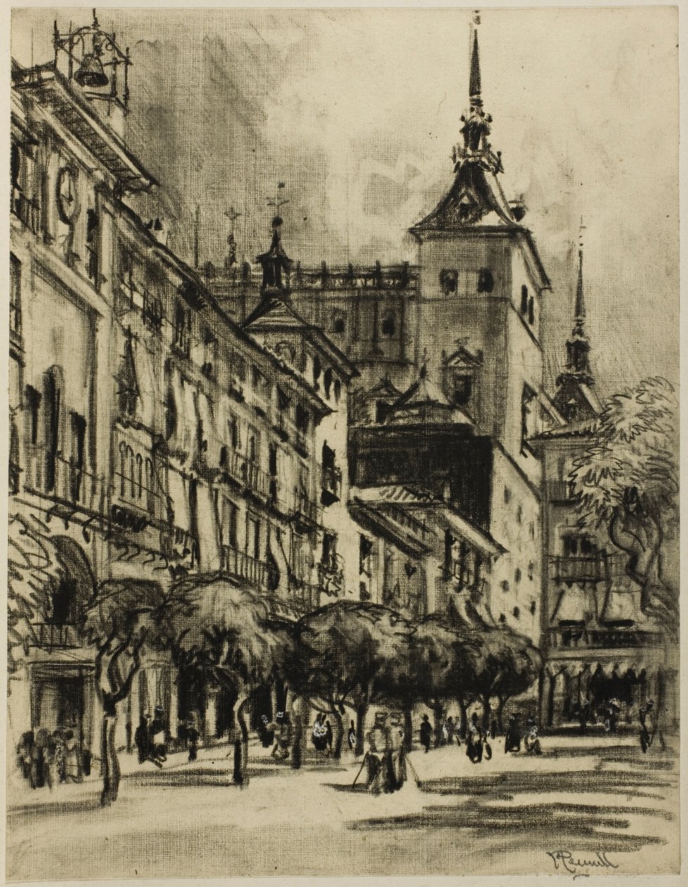 Zocodover, Toledo av Joseph Pennell