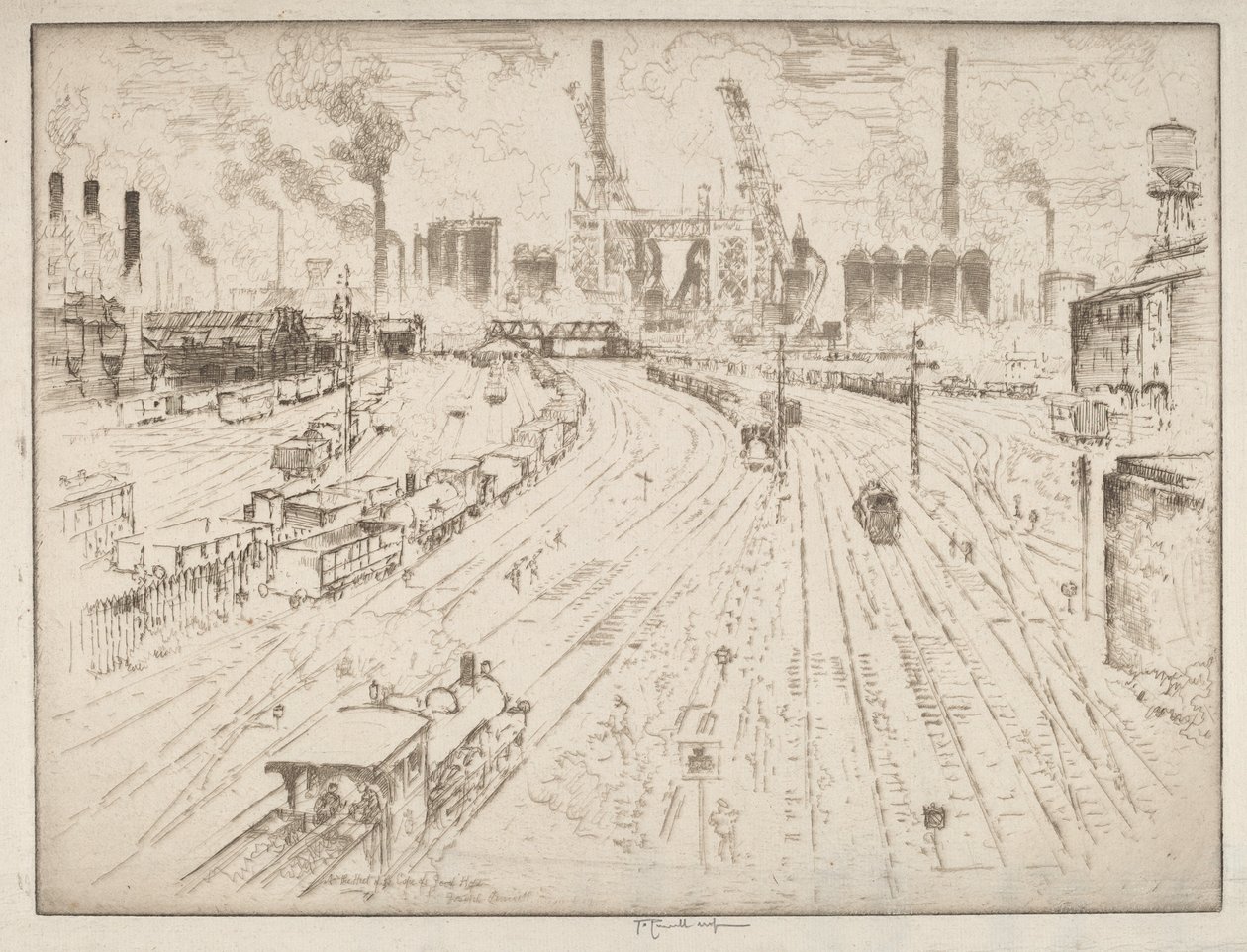 Spår, Oberhausen av Joseph Pennell