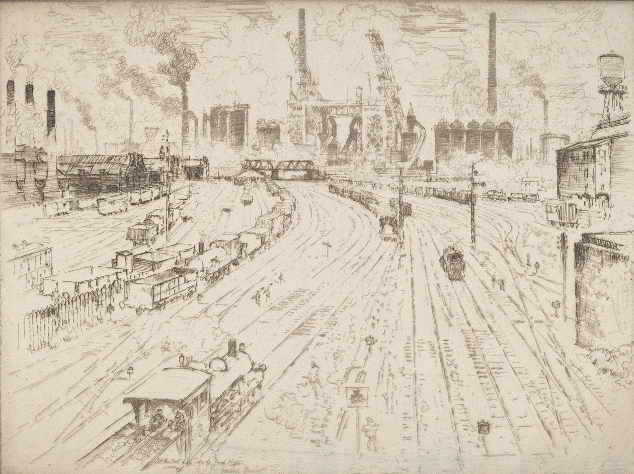 Spår, Oberhausen, 1910. av Joseph Pennell