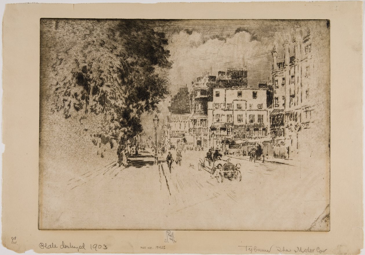 Tyburn, motorbilen av Joseph Pennell