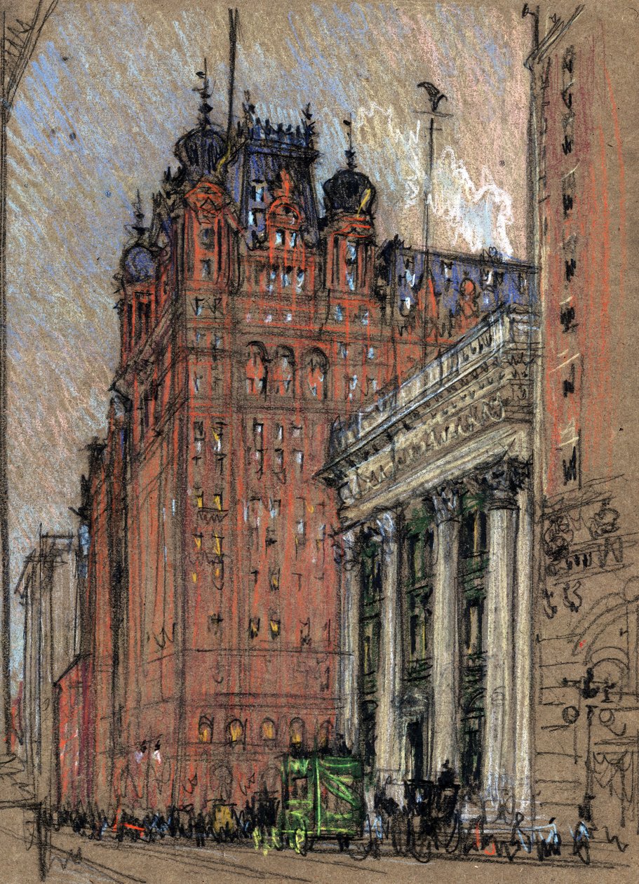 Waldorf Astoria Hotel av Joseph Pennell