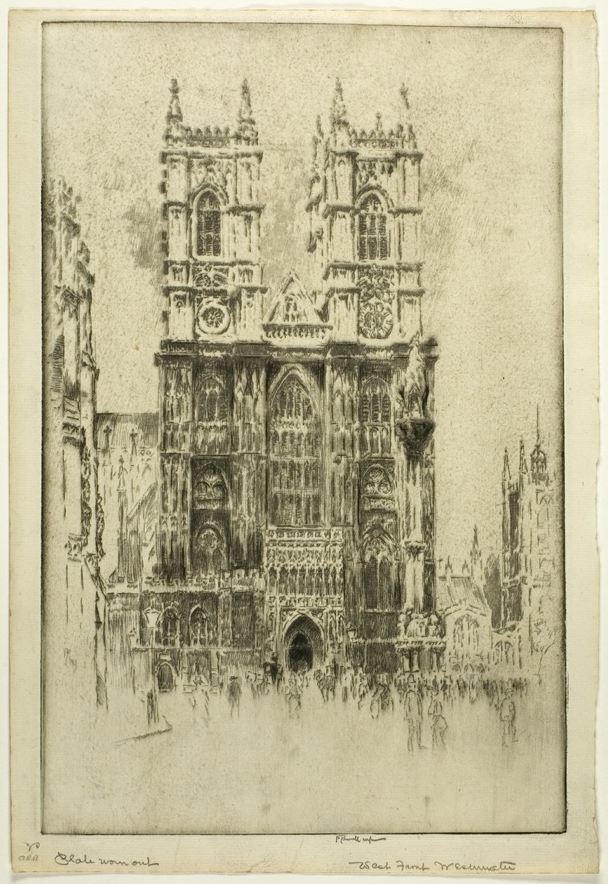 West Front, Westminster Abbey av Joseph Pennell