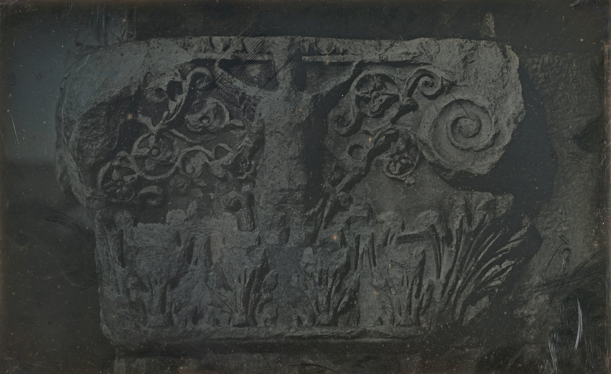 Huvudstad, grekisk-romersk teater, Milet, 1843. av Joseph Philibert Girault De Prangey