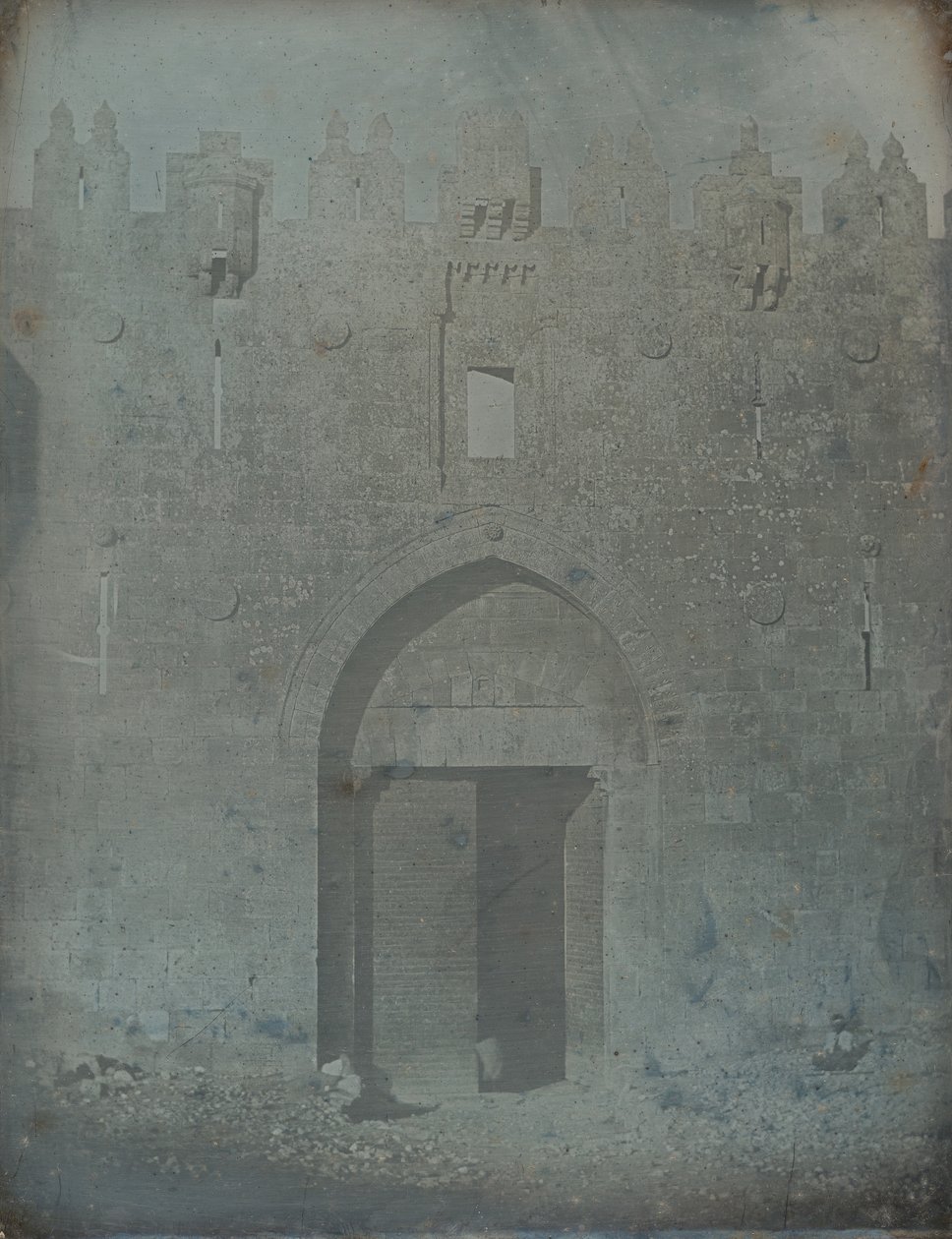 Damaskusporten, Jerusalem, 1842-44. av Joseph Philibert Girault De Prangey