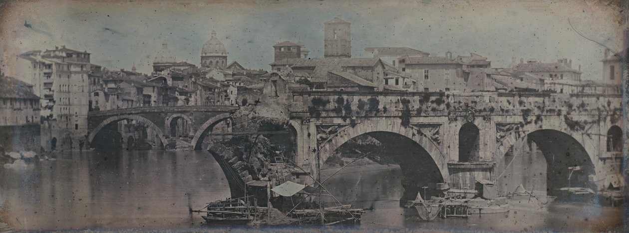 Ponte Rotto Pontus Aemilius, Rom, 1842. av Joseph Philibert Girault De Prangey