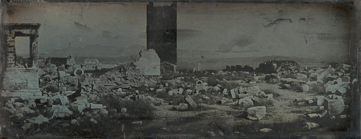 Ruiner och förgrund, Akropolis, Aten, 1842. av Joseph Philibert Girault De Prangey
