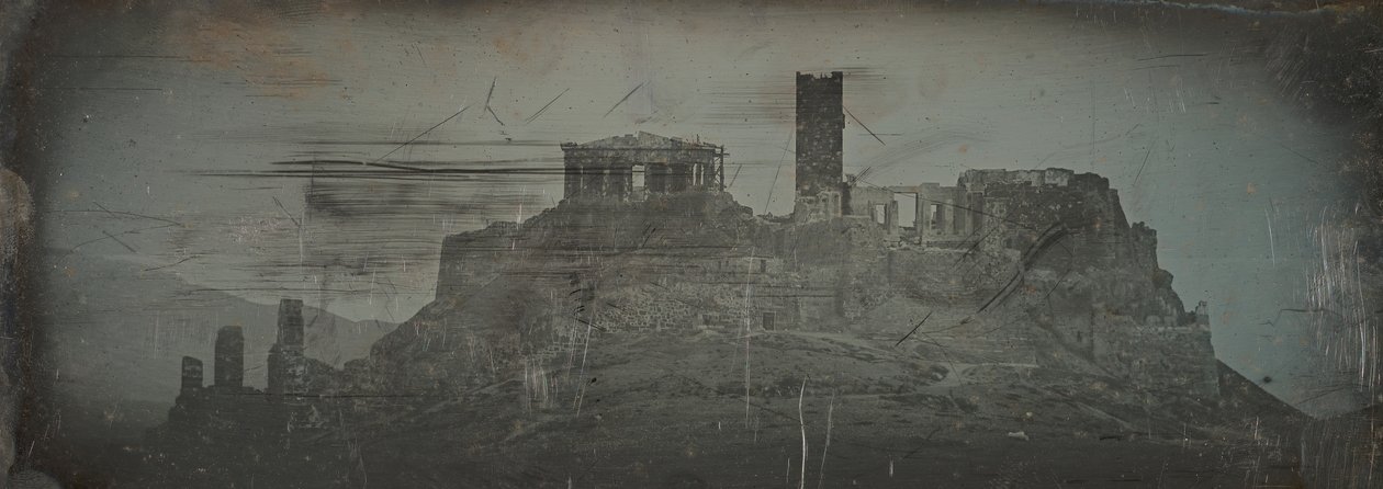 Western Approach to Acropolis, Aten, 1842. av Joseph Philibert Girault De Prangey