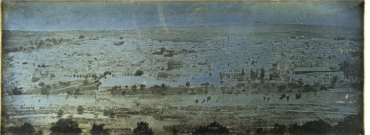 Jerusalem: panoramautsikt från Olivberget av Joseph Philibert Girault De Prangey